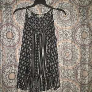 Patterned Black Blouse